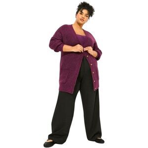 TORRID Winter Bloom Color Boyfriend Cardigan Pointelle Sleeve Sweater SIZE 2X